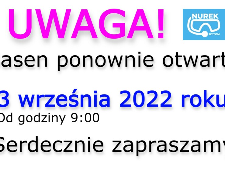 Basen ponownie otwarty od 3 września